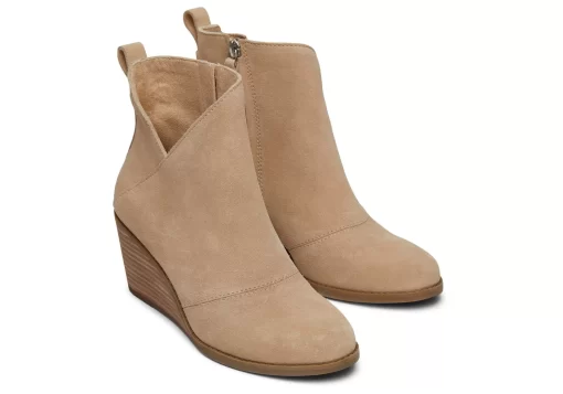 Damen TOMS Heels & Wedges*Sutton Oatmeal Suede Wedge Boot Suede Oatmeal