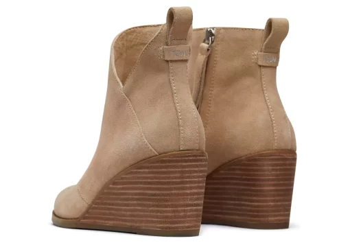 Damen TOMS Heels & Wedges*Sutton Oatmeal Suede Wedge Boot Suede Oatmeal